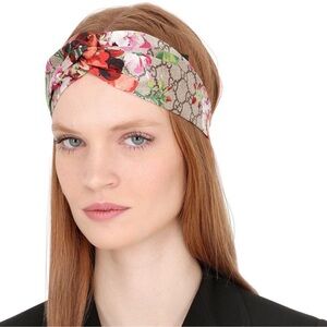 NWT Floral Print Headband with Red and Pink Accents